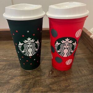 Starbucks Holiday Reusable Cups - set of 2